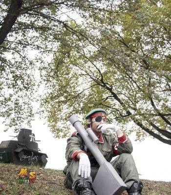 Bluna Vyris fotografa. Lucca Comics & Games 2018. Metal Slug Italian Army cosplay. Cosplayer photo