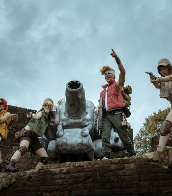 Braccolomeo. Lucca Comics & Games 2019. Metal Slug Italian Army cosplay. Cosplayer photo