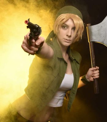 Chiara Santaterra. Lucca Comics & Games 2019. Metal Slug Italian Army cosplay. Cosplayer photo