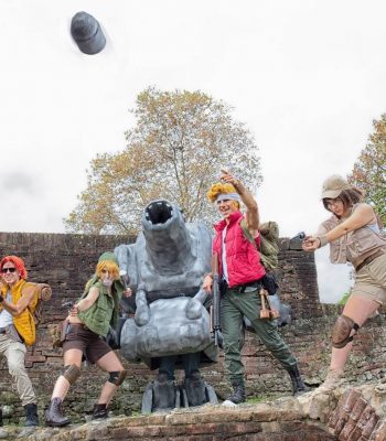 Davide Contenti. Lucca Comics & Games 2019. Metal Slug Italian Army cosplay. Cosplayer photo