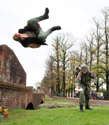 Davide Contenti. Lucca Comics & Games 2019. Metal Slug Italian Army cosplay. Cosplayer photo