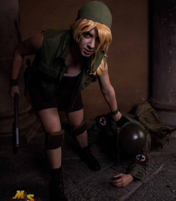 Davide Contenti. Lucca Comics & Games 2019. Metal Slug Italian Army cosplay. Cosplayer photo