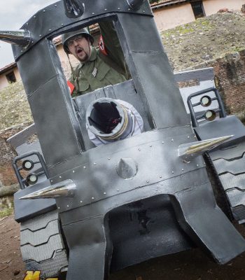 Salvatore 80mm. Lucca Comics & Games 2018. Metal Slug Italian Army cosplay. Cosplayer photo