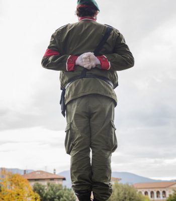 Salvatore 80mm. Lucca Comics & Games 2018. Metal Slug Italian Army cosplay. Cosplayer photo